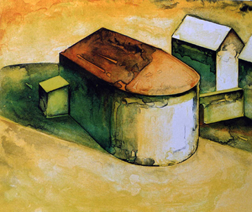 Een huis op het westen